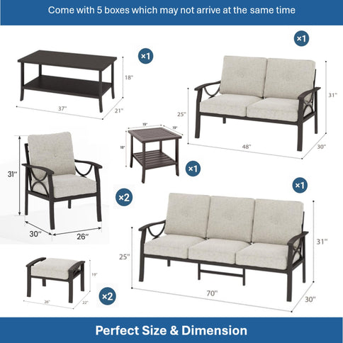 Patio Furniture Set & Coffee Table For Backyard