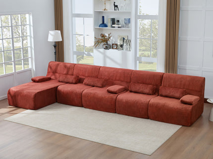 Oversized Sectional Sofa, Living Room Seating With Modular Design