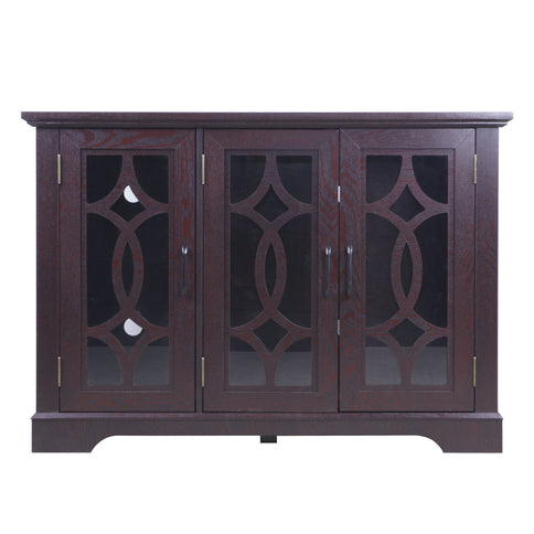 Spacious Sideboard With 3 Doors - Ox Blood Red