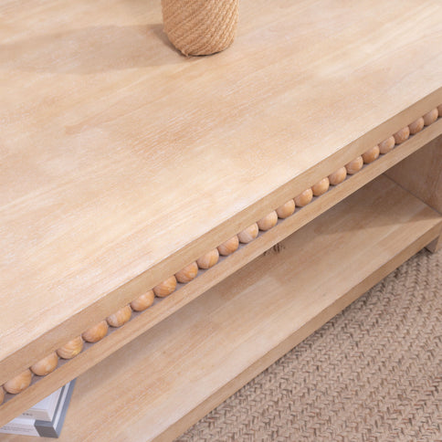 Modern Coffee Table With Beaded Trim