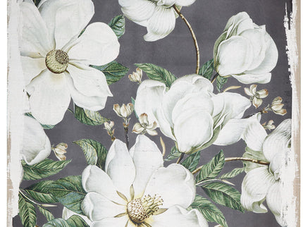 Large Botanical Wall Art Prints, Home Decor For Living Room Dining Room Bedroom Hallway - White / Gray