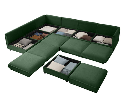 Modern Modular Sectional Sofa With Storag, Contemporary Cylindrical Design