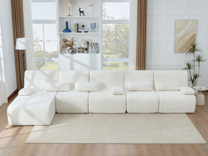 Oversized Sectional Sofa, Living Room Seating With Modular Design