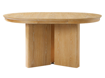 Farmhouse Oval Extendable Dining Table With Pedestal Base