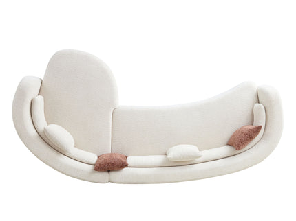 Curved Sectional Sofa, L - Shape Modular Chaise