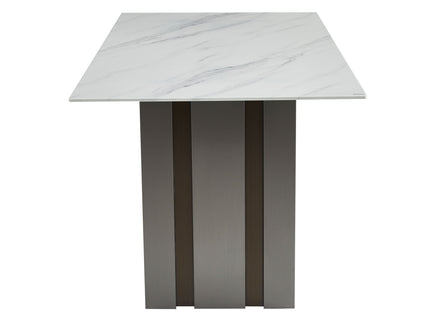 Rectangular Dining Table - Gray / White