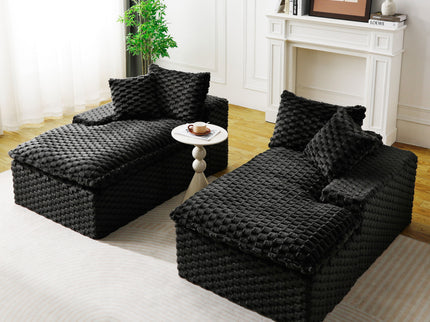 Double Chaise Lounge With Full Compressed Sponge