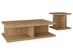 Light Brown / 2 Pc. Coffee Table, End Table