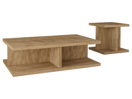Metron - 2 Piece Coffee Table Set - Mango Color