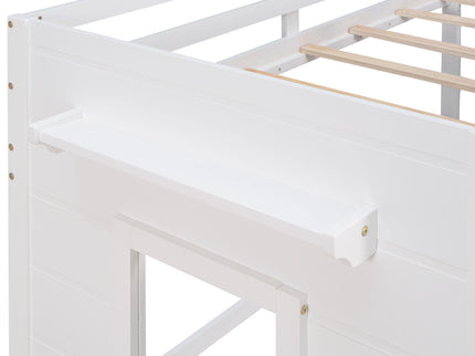 Loft Bed With Cabinet And Shelf