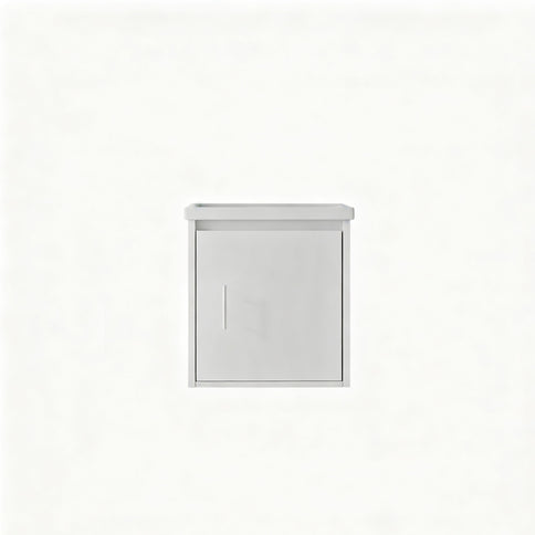 20" Floating Bathroom Vanity Combo With Wall Cabinet, Ceramic Sink & Soft Close Doors - White