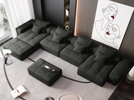 Modern Oversized Diy Combination Modular Sectional Sofa With Pillows