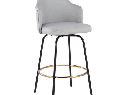 Ahoy - Contemporary Fixed Height Counter Stool Round Footrest (Set of 2)
