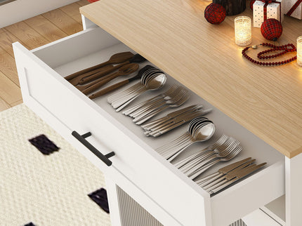 Expandable Kitchen Island With Power Outlet