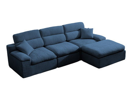 Corner Chaise Sofa With High Backrest