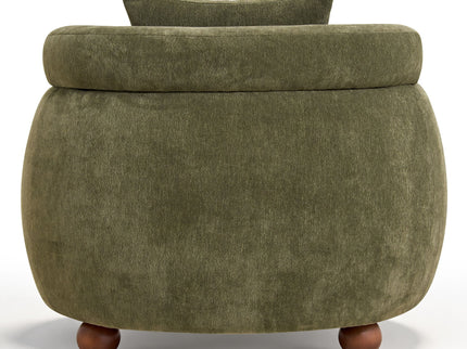 Clubchair, Bucket Chair, Decorative Sofa With Pillow, For Living Roon - Olive Green