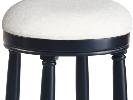 360° Swivel Wooden Barstools With Upholstered Seat, Counter Height (Set of 2)