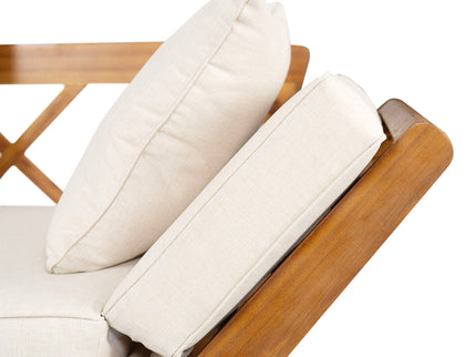 Outdoor Patio Daybed Sofa, 3 Seat Sofa With Foldable Arm 4 Back Pillows