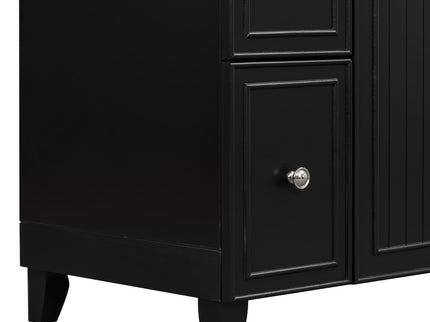 Transitional Style Bathroom Vanity Cabinet With Ceramic Sink