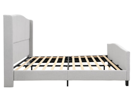 Platform Bed Frame With Tall Headboard And High Footboard