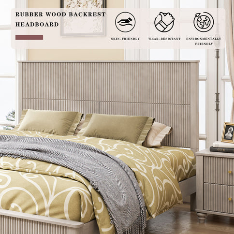 Platform Bed Frame With Tall Headboard