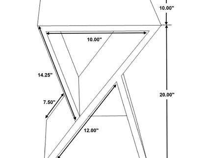 Accent Table Geometric Design - Natural