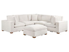 Beige / 2 Pc. Symmetrical Sectional Sofa, Ottoman