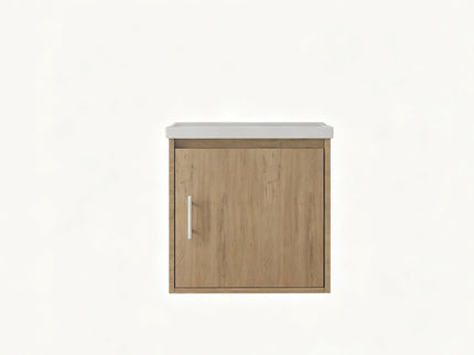 Floating Bathroom Vanity Combo, Wall Mounted Cabinet With Sink & Soft Close Doors For Small Bathrooms