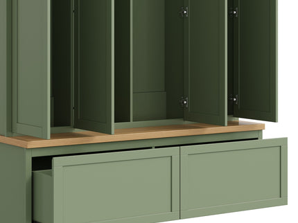 Hall Tree With 4 Hidden Cabinets