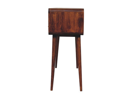 Triple Curved Console Table - Brown
