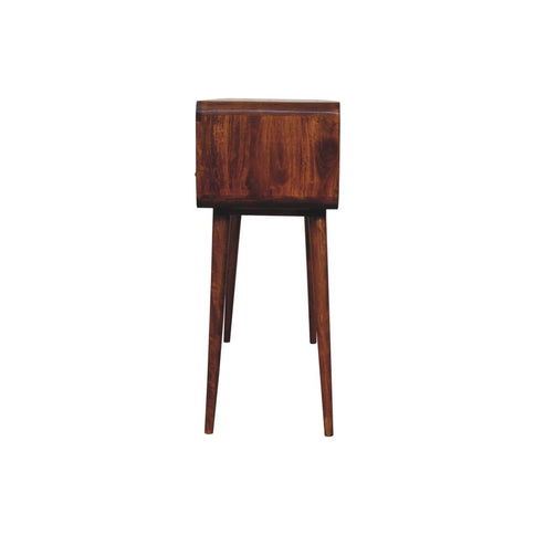 Triple Curved Console Table - Brown