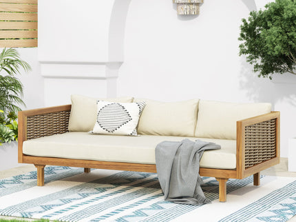 Claremont - 3 Seater Daybed Teak Acacia Wood Water Resistant Cushions