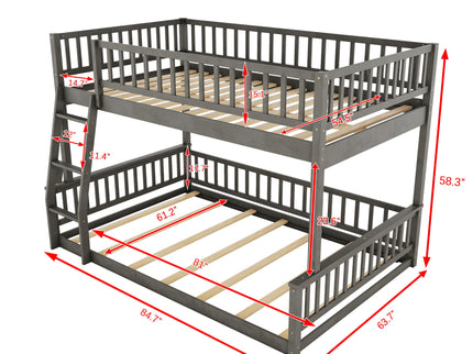 Bunk Bed With Ladder And Guardrails