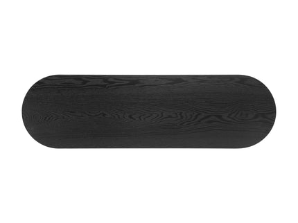 Art Sculptural Console Table With Oval Cutout Legs - Black