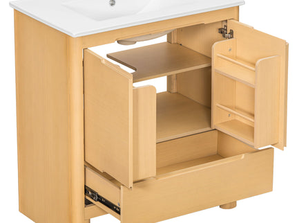 Softened Modern Bathroom Vanity With Sink
