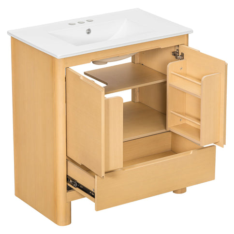Softened Modern Bathroom Vanity With Sink