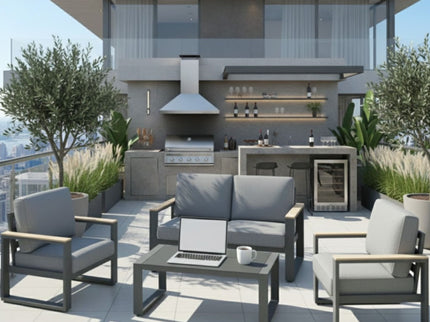 Modern Outdoor Sofa Set With Coffee Table