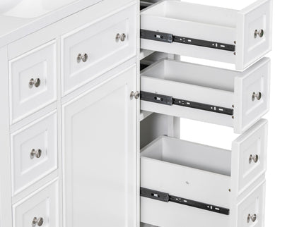 Modern Bathroom Vanity Base Only With 1 Cabinet And 6 Drawers