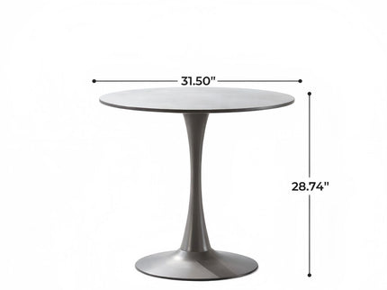 Mid-Century Tulip Table With Round Top, Pedestal Base