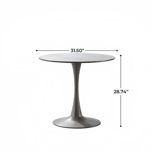 Mid-Century Tulip Table With Round Top, Pedestal Base