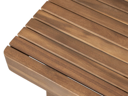 Outdoor Dining Table With Slatted Top, Ideal For Patio