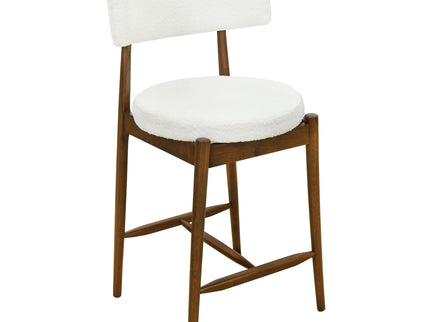 Mid Century Modern Counter Stools, Fabric Upholstered Chairs