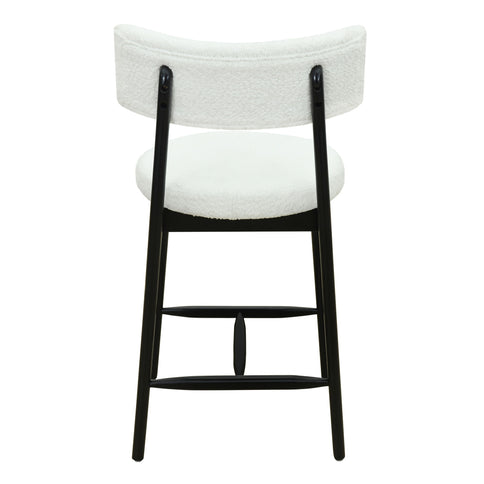 Mid Century Modern Counter Stools, Fabric Upholstered Chairs