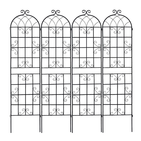 Metal Garden Rustproof Trellis For Climbing Plants Outdoor Flower Support