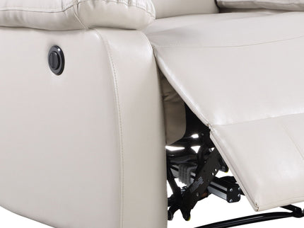 Eilbra - Synthetic Leather Power Motion Recliner - Beige