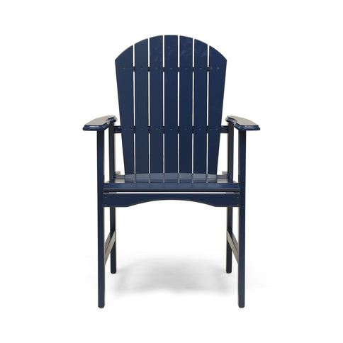 Outdoor Weather Resistant Acacia Wood Adirondack Dining Chairs (Set of 2)