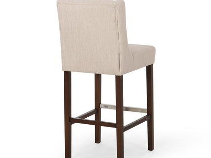Solstara - Upholstered Dining Barstool With Button Tufted And Wing Back