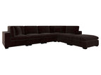 Dark Brown / 2 Pc. L-Shape Sectional Sofa, Ottoman