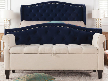 Jacqueline - Tufted Roll Arm Storage Bench