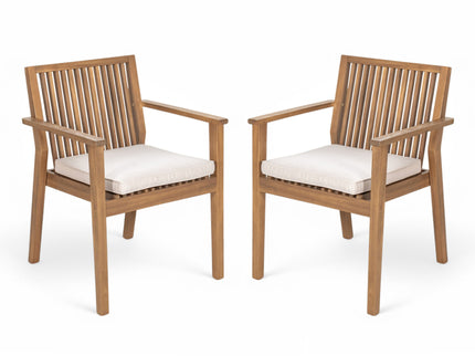 Patio Dining Chair, Comfortable Waterproof Seating (Set of 2)